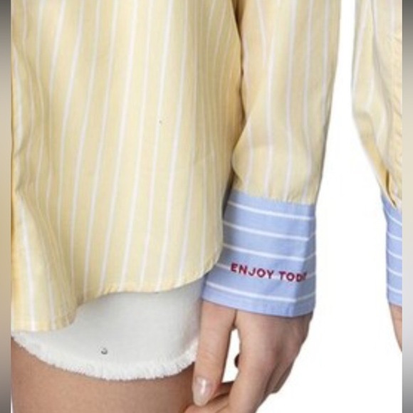 Zadig & Voltaire Long Sleeve Tais Raye button up Shirt NWT $250 casual designer - Picture 2 of 8